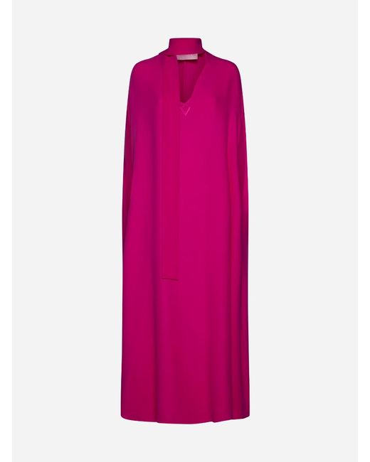 Valentino Pink Silk Long Dress