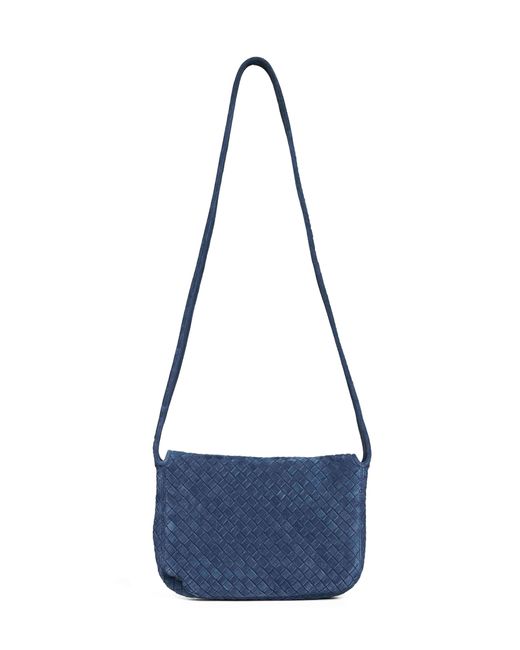 Bottega Veneta Blue Neptune Veneto Flap Messenger Bag for men