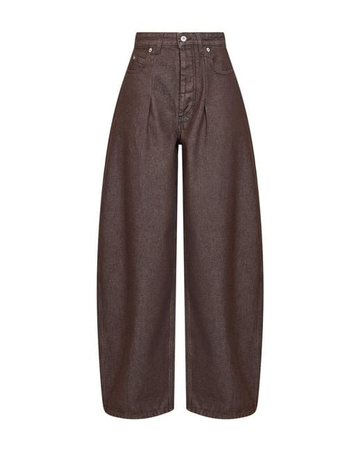 Jacquemus Brown The Ovalo De-Nîmes Denim Curved Jeans