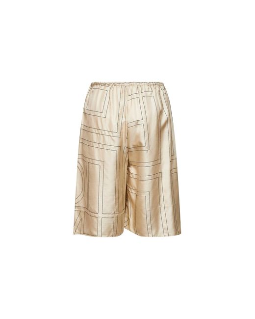 Totême Natural Monogram Silk Pj Culottes