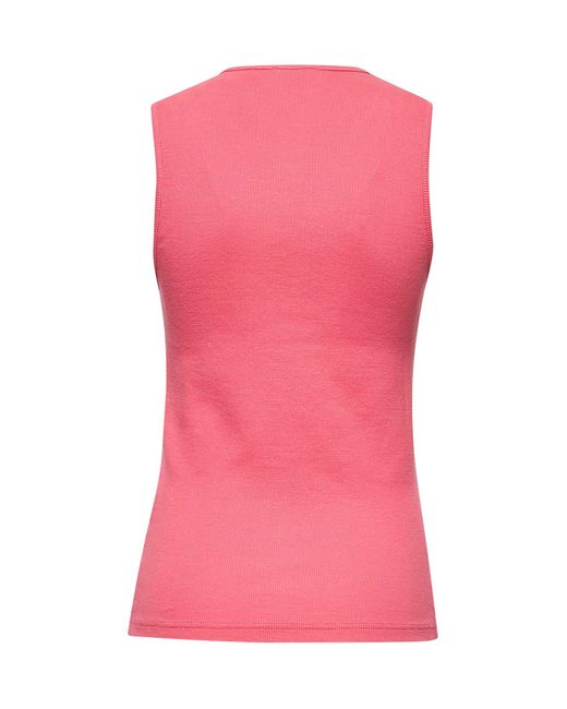 J.W. Anderson Pink Jw Anderson Ribbed Cotton Logo Tank Top