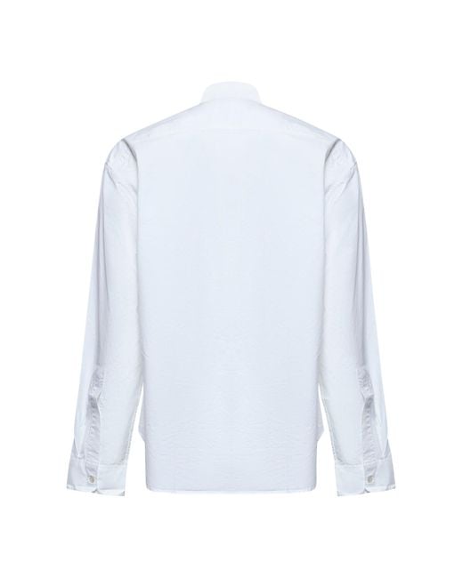 Studio Nicholson White Poplin Salin Shirt for men
