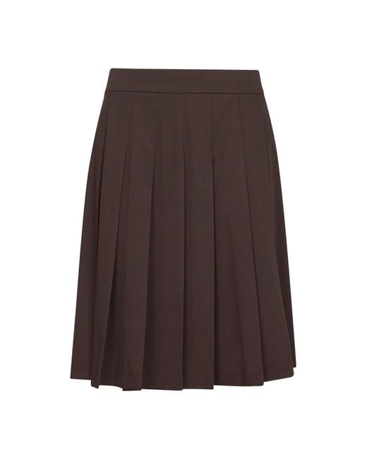 Gonna A Pieghe Gymbe di Blanca Vita in Brown