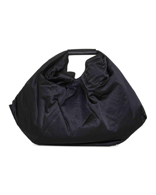 MM6 by Maison Martin Margiela Blue Japanese Draped Tote Bag
