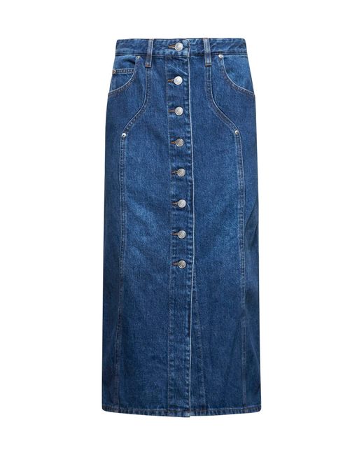 Isabel Marant Blue Marant Etoile Vandy Long Skirt