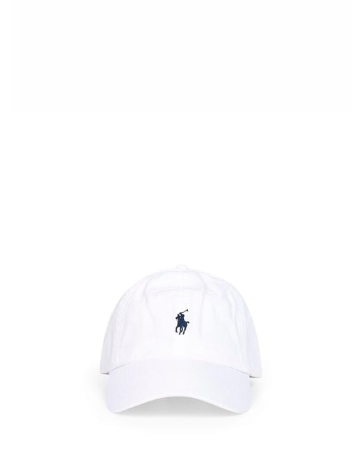 Polo Ralph Lauren White Chino Embroidery Cap