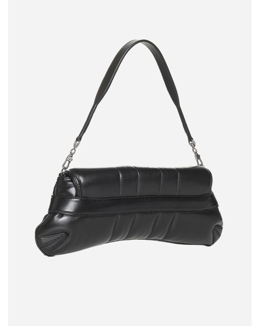 Gucci White Horsebit Chain Medium Leather Bag