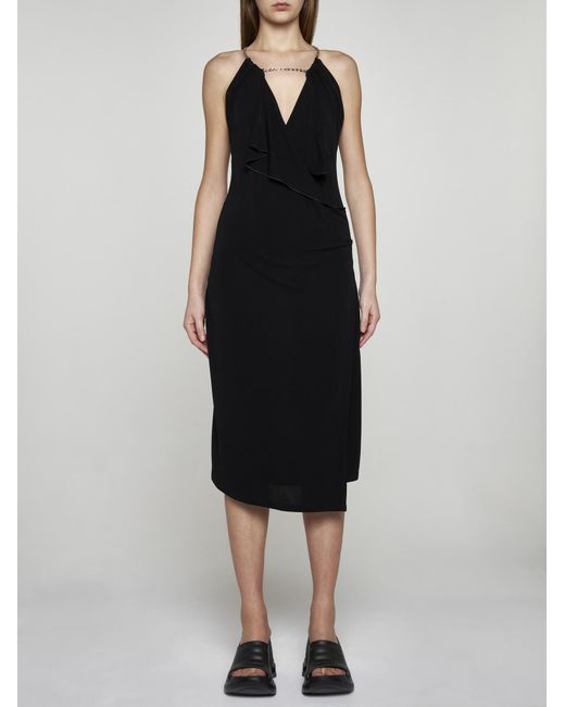 Givenchy Black Viscose Midi Dress