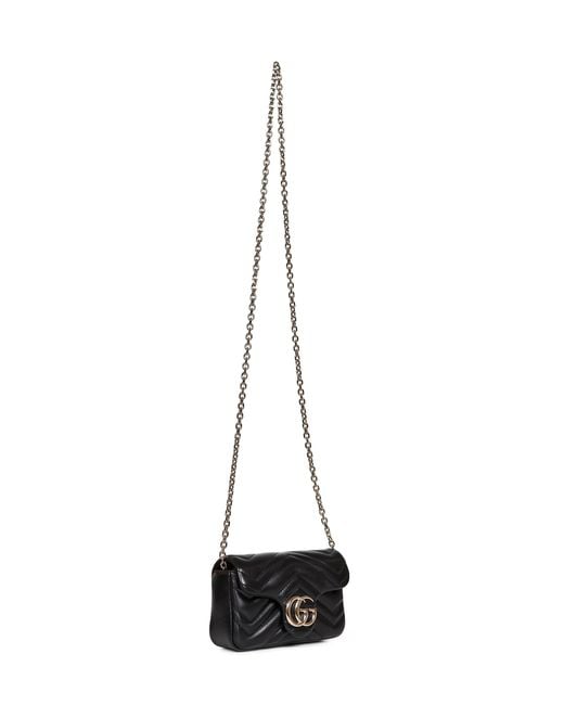 Gucci White Gg Marmont Mini Shoulder Bag