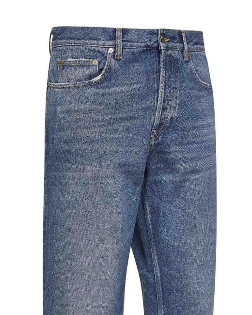 Golden Goose Deluxe Brand Blue Denim Medium-Wash Loose-Fit Jeans for men