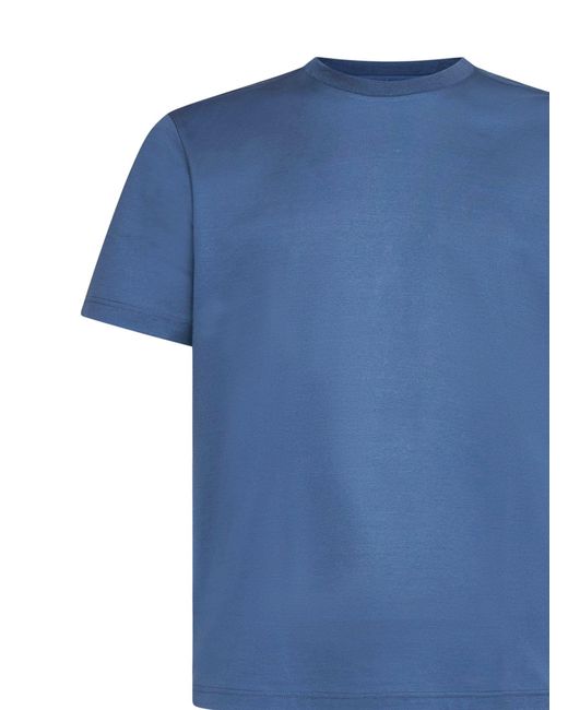 Jersey Di Cotone Supima di D 40 in Blue da Uomo