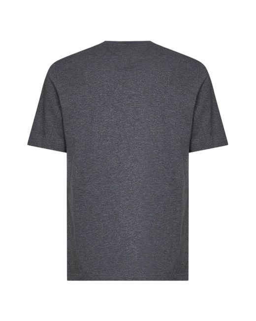 Brunello Cucinelli Gray Crewneck T-Shirt Lead Cotton for men