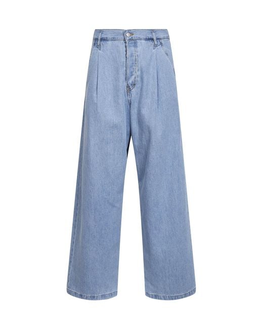 Dries Van Noten Blue Denim High-Rise Wide-Leg Jeans for men