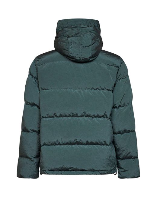 Stone Island Green Ocean Nylon Metal Hooded Down Jacket for men