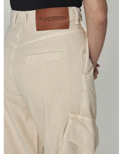 J.W. Anderson Natural Twisted Cotton Cargo Trousers