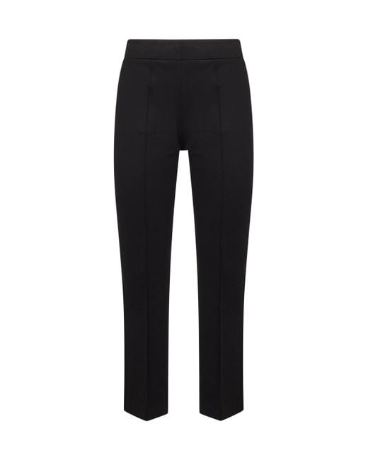 Blanca Vita Black Onyx Stretch Jersey Pioppo Trumpet Trousers