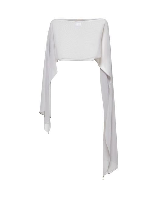 Blanca Vita White Georgette Selce Stole