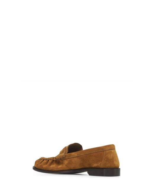 Saint Laurent Brown Suede Loafers for men