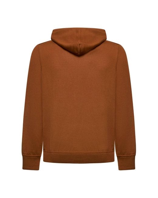 D 40 Brown Wool Hoodie for men