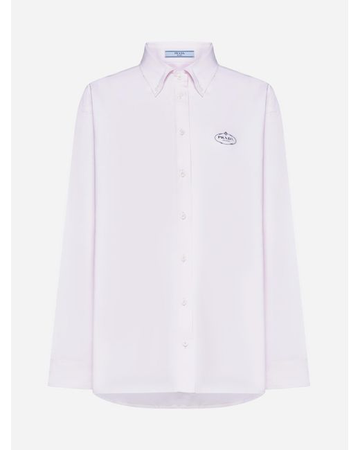 Prada White Cotton Long Shirt