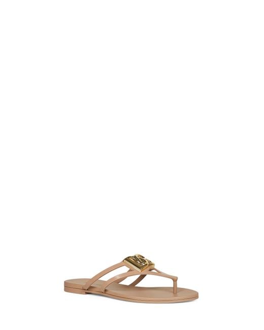 Dolce & Gabbana Multicolor Powder Rubber Logo Thong Sandals