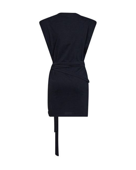 Isabel Marant Blue Jersey Marielle Draped Mini Dress
