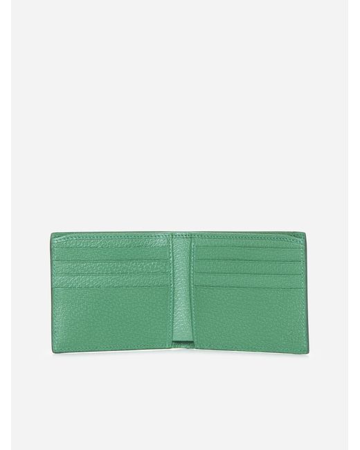 Gucci White GG Fabric And Leather Bifold Wallet for men