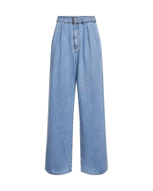 Dries Van Noten Blue Denim Belted Wide-Leg Jeans for men