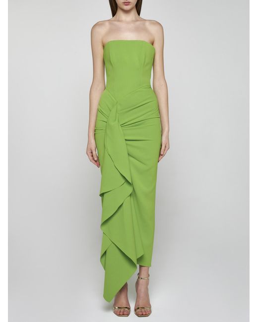 Solace London Green Thalia Midi Dress