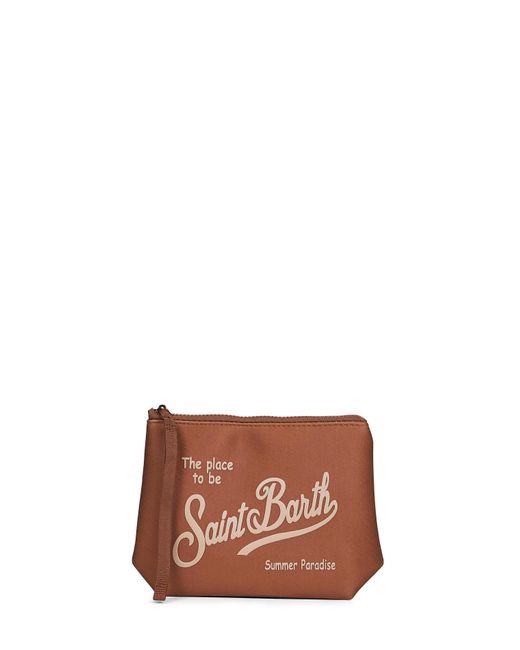 Mc2 Saint Barth Brown Aline Printed Clutch Bag