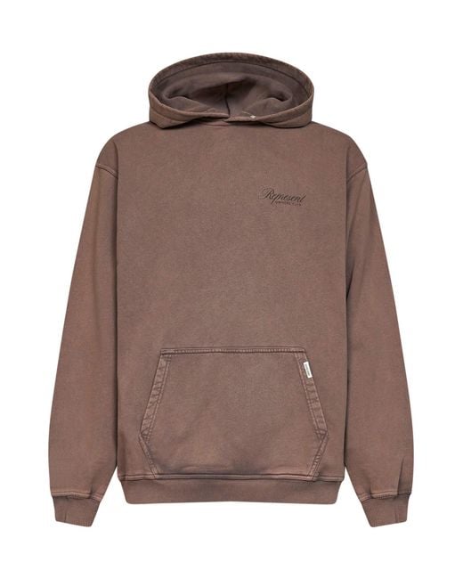 Represent Brown Truffle Owners Club Script Hoodie for men