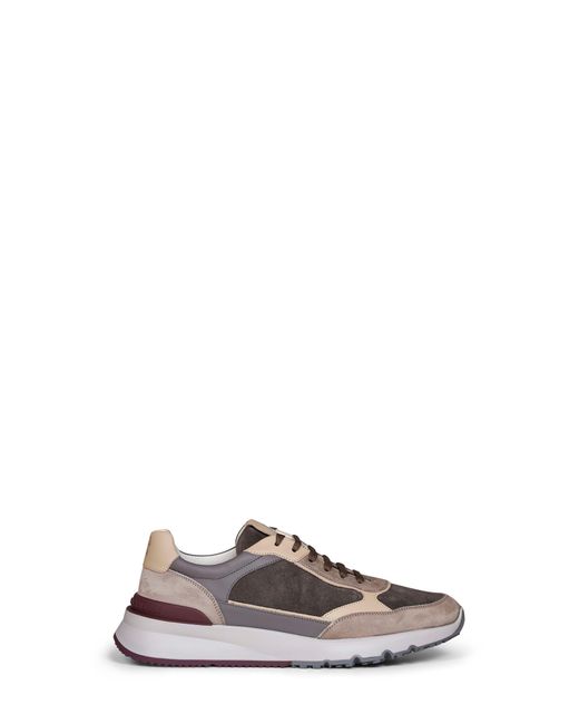 Brunello Cucinelli Gray Sneakers Multicolour Suede & Leather for men
