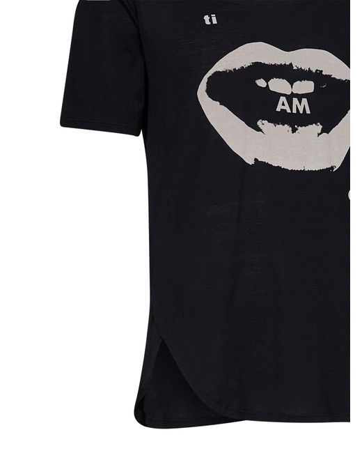 Fendi Black Cotton Jersey T-Shirt With Ti Amo Print for men
