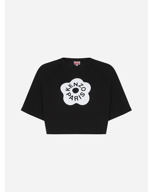 KENZO Black Boke 2.0 Cotton Cropped T-shirt