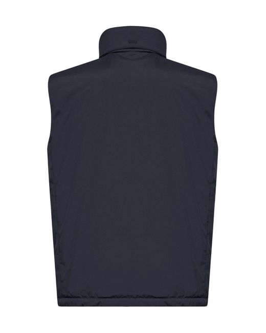 Herno Blue 2 Layer Windstopper Padded Vest for men