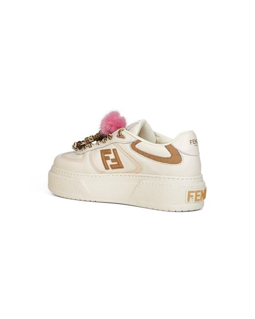 Sneakers Platform Match Bianche di Fendi in White