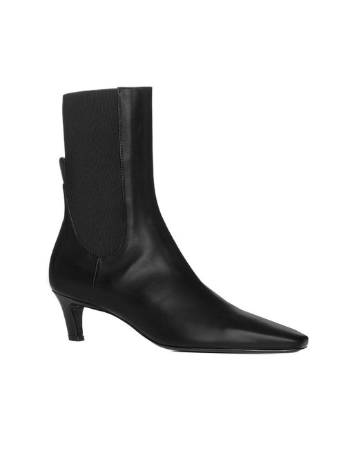 Totême  Black Leather Ankle Boots