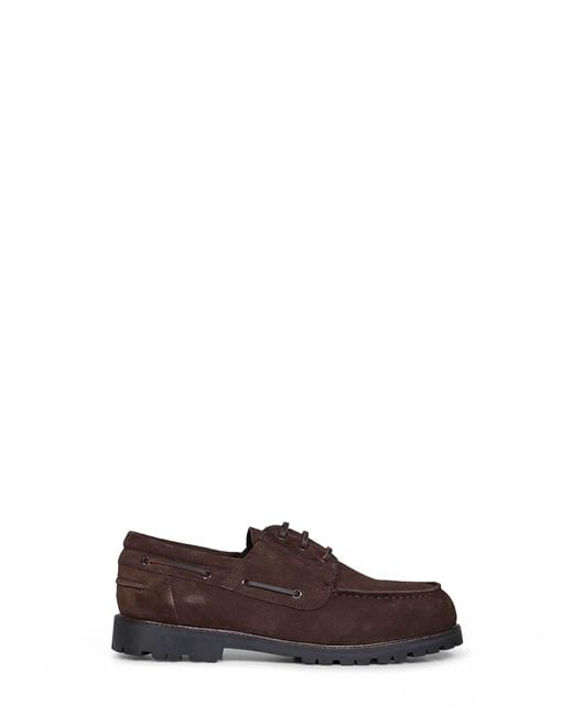 Studio Nicholson Brown Guston Coffee Suede Boat Shoes for men