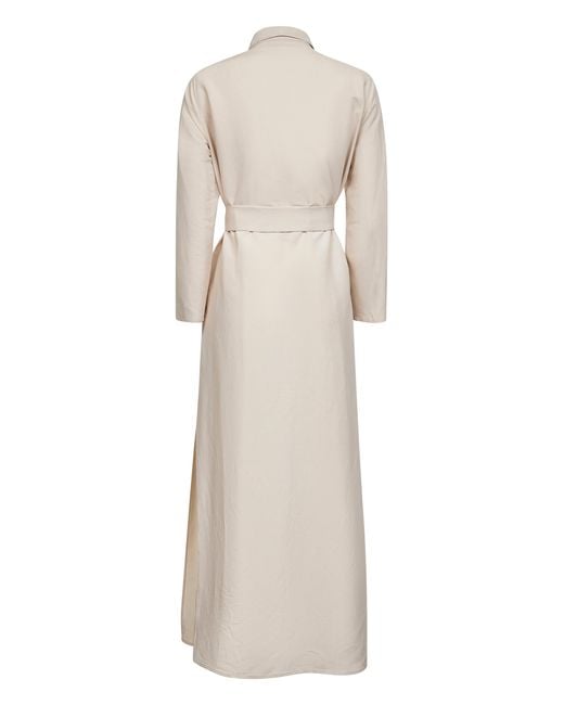 Blanca Vita Natural Viscose And Linen Aflea Shirt Dress