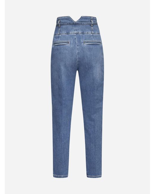 Jeans Ariel con cintura-logoPinko in Denim di colore Blu | Lyst