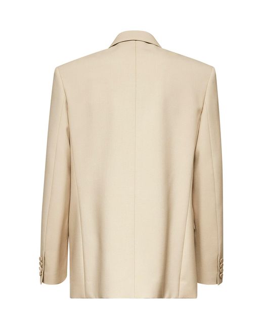 Saint Laurent Natural Light Wool Tuxedo Blazer for men