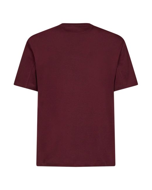 Brunello Cucinelli Red Crewneck T-Shirt Cotton for men