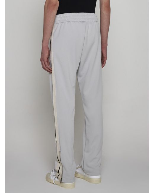 Palm Angels White Monogram Jersey Track Pants for men