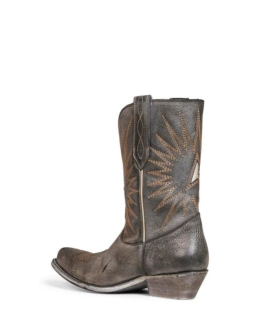 Golden Goose Deluxe Brand White Leather Wish Star Low Boots With Star