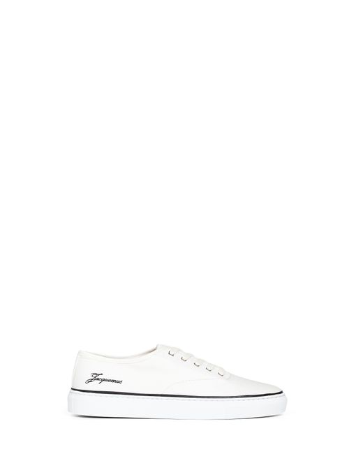 Jacquemus White Ivory Canvas The Féfé Skate Sneakers for men