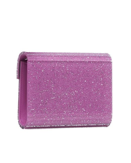 Jimmy Choo Purple Light Candy Clutch Bag