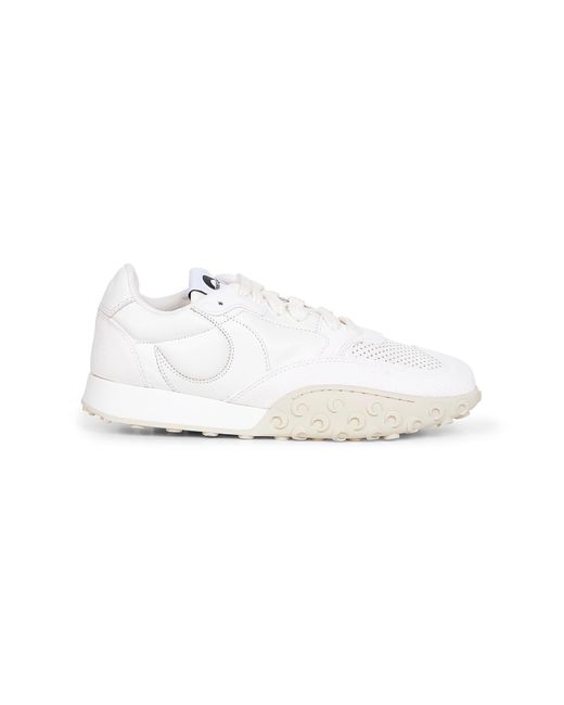 MARINE SERRE White Nappa And Suede Ms Rise Sneakers