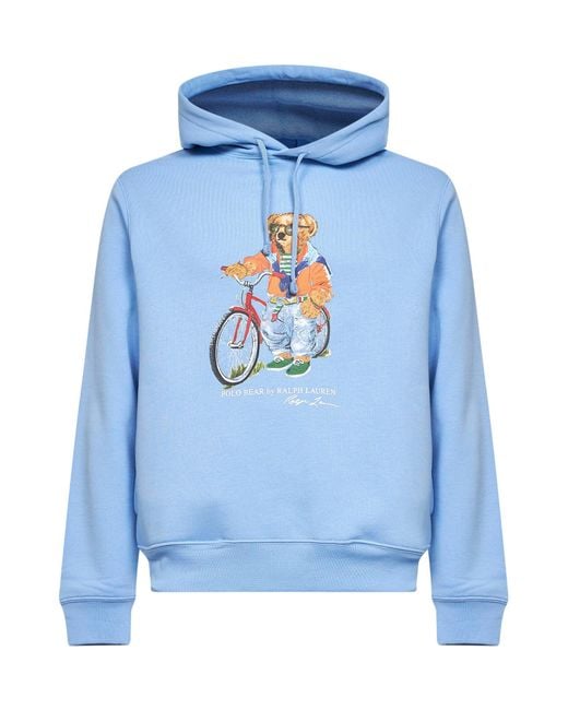 Polo Ralph Lauren Blue Hoodie Austin Cotton for men