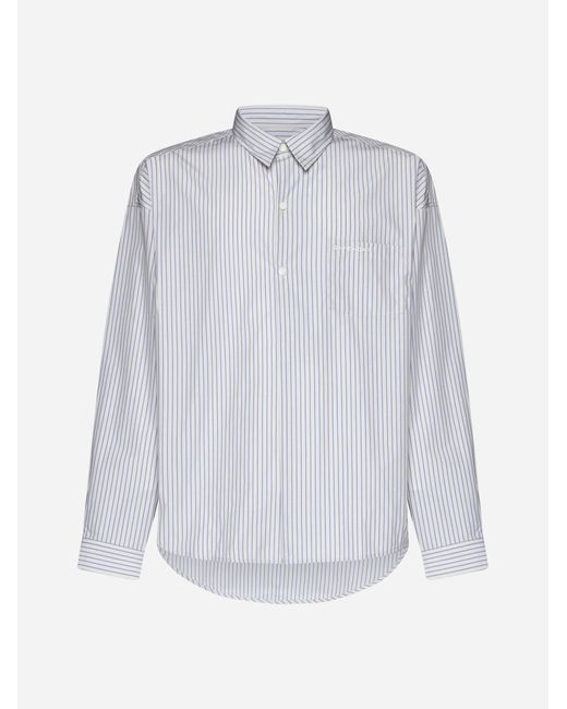 Givenchy White Striped Cotton Shirt for men