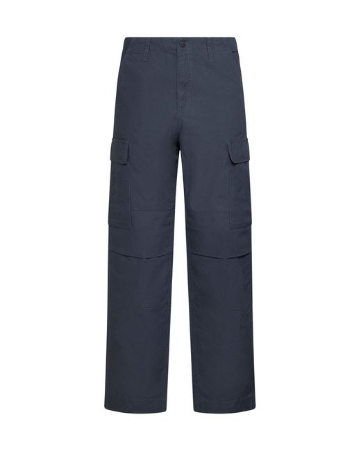 Carhartt Blue Ripstop Regular Cargo Pant Trousers for men